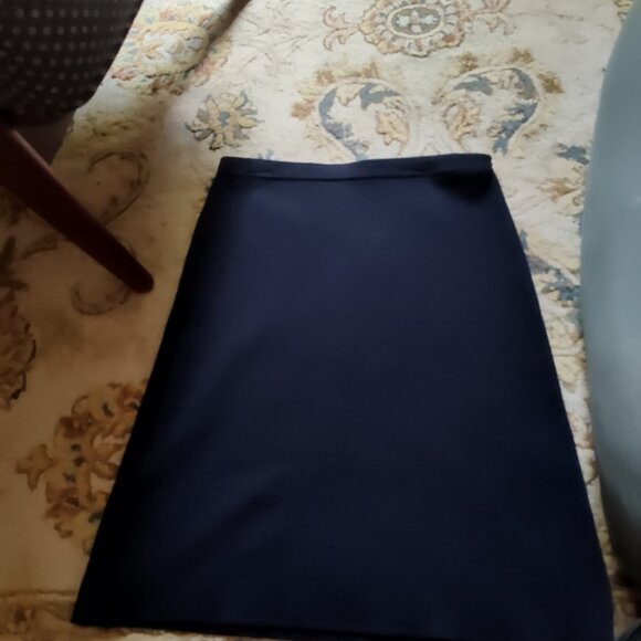Brooks Brothers Woven Navy A-line Wool Skirt Sz M - Picture 7 of 11